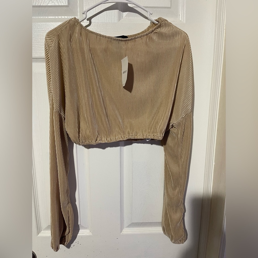 NWT Small Champagne Crop Top